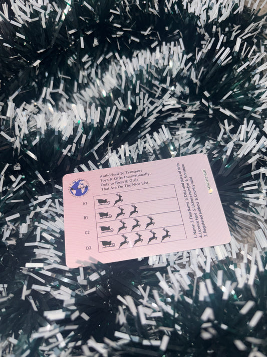 Santa Driving license
