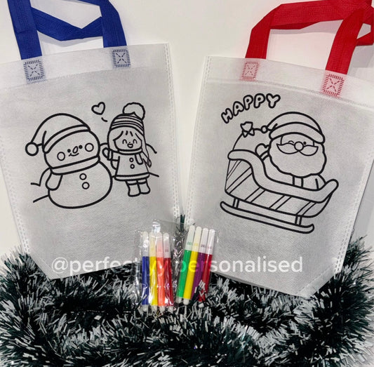 Colour in Christmas bags